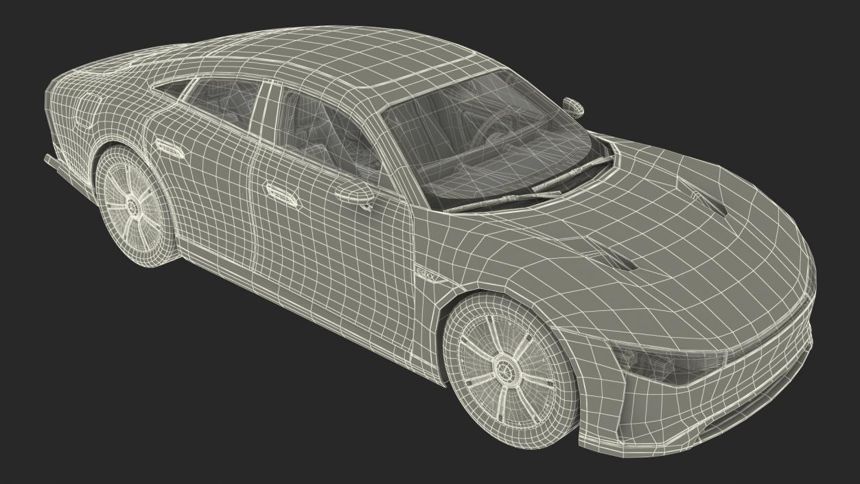 Mercedes Benz VISION EQXX Lights OFF Rigged for Maya 3D