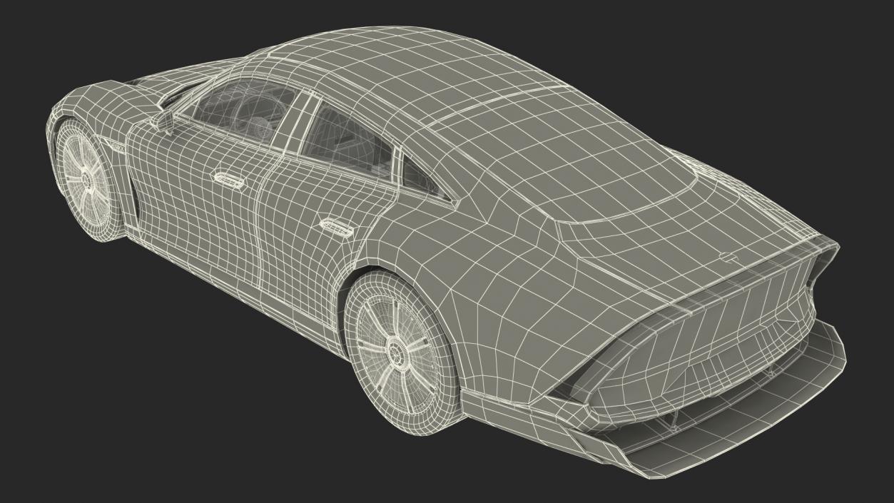 Mercedes Benz VISION EQXX Lights OFF Rigged for Maya 3D