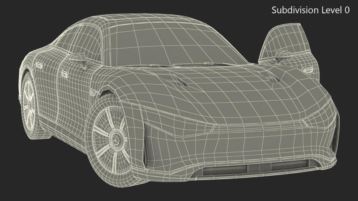 Mercedes Benz VISION EQXX Lights OFF Rigged for Maya 3D