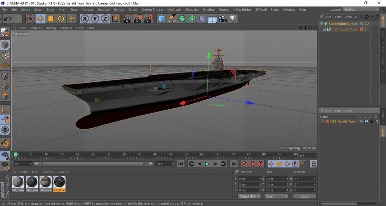 USS Gerald Ford Aircraft Carrier 3D