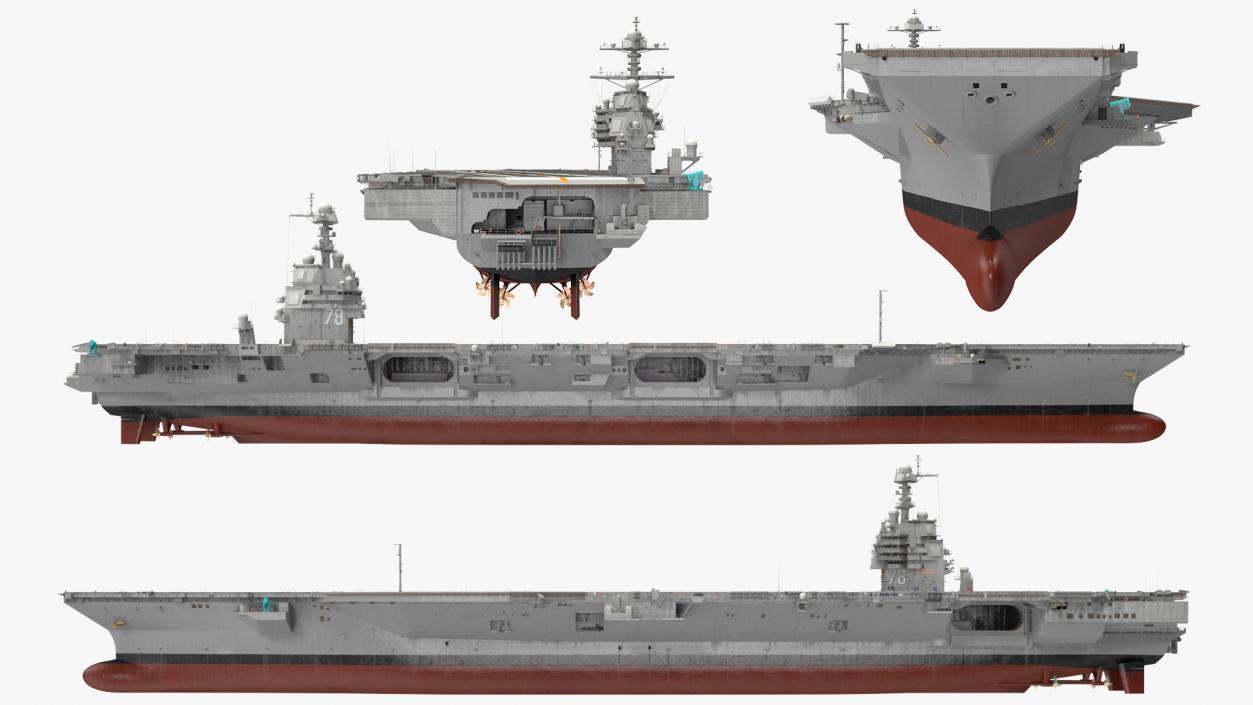 USS Gerald Ford Aircraft Carrier 3D