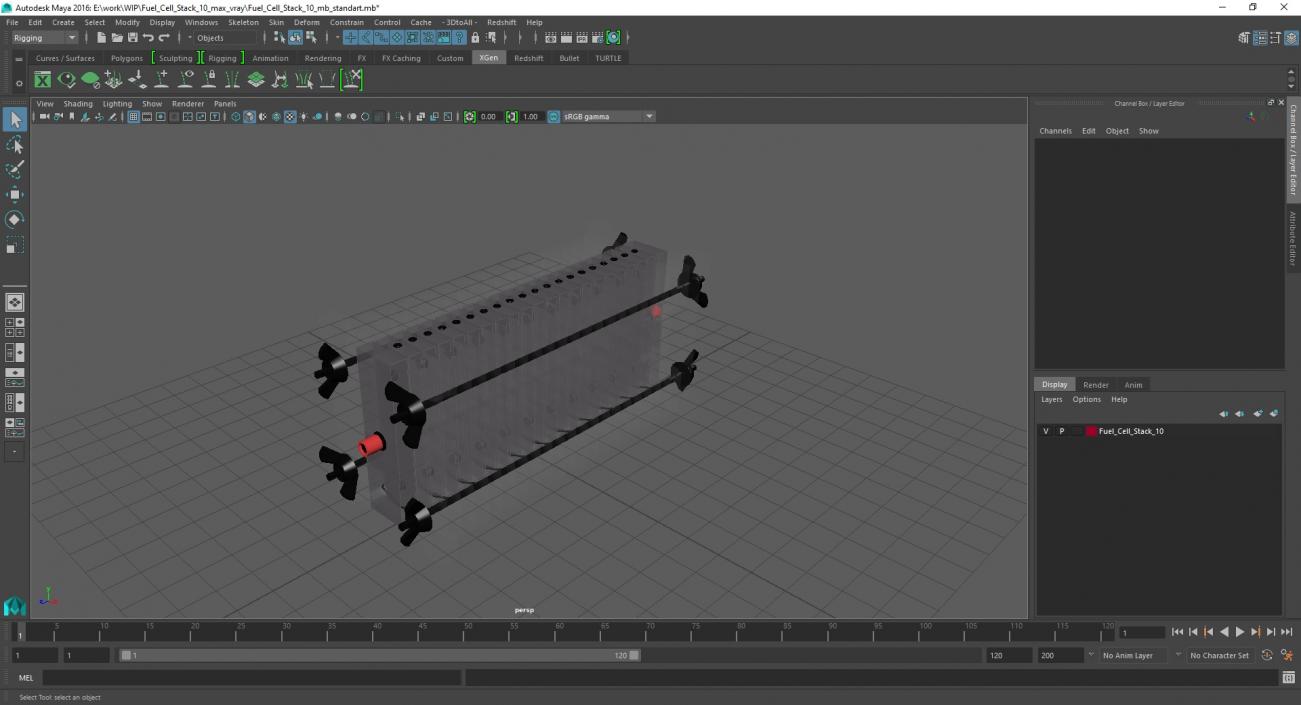 3D Fuel Cell Stack 10 model