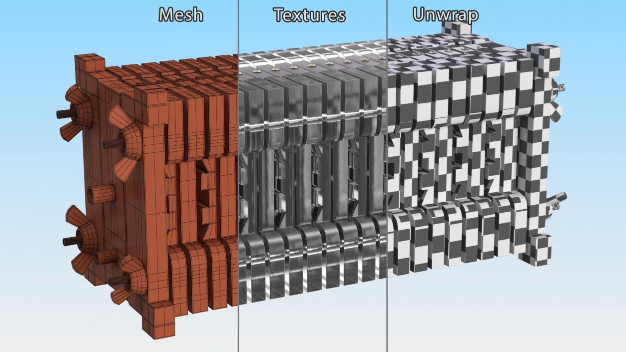 3D Fuel Cell Stack 10 model