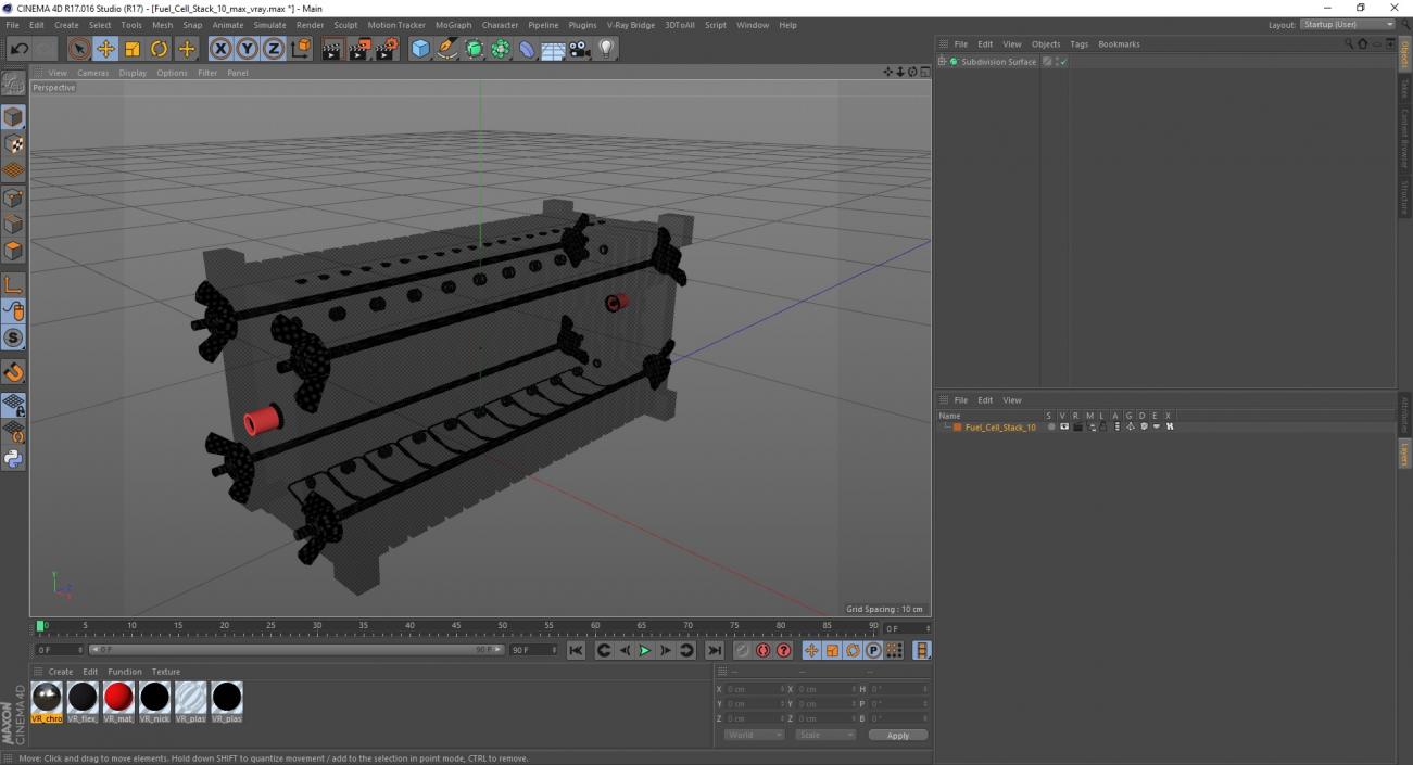 3D Fuel Cell Stack 10 model