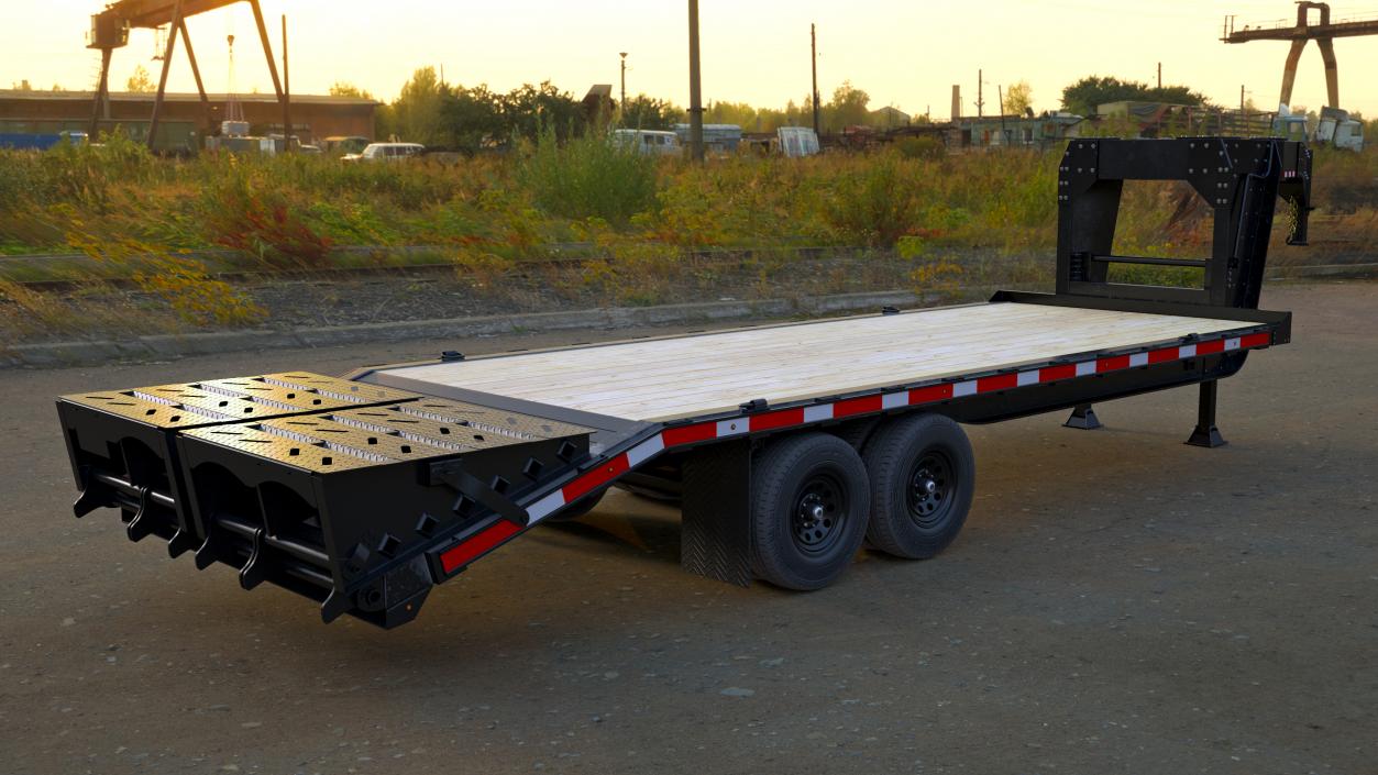 3D Gooseneck Hauler Pickup Trailer