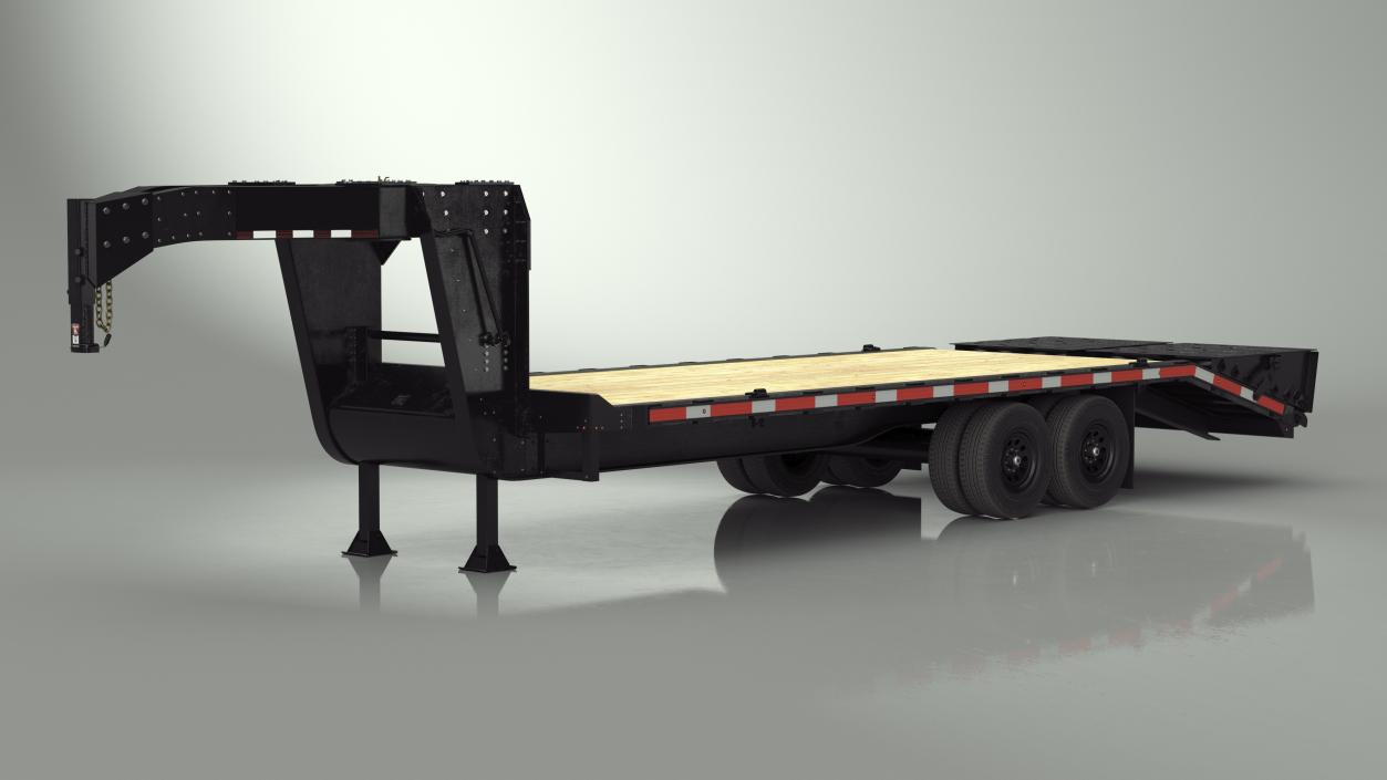 3D Gooseneck Hauler Pickup Trailer