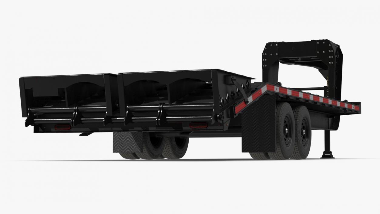 3D Gooseneck Hauler Pickup Trailer