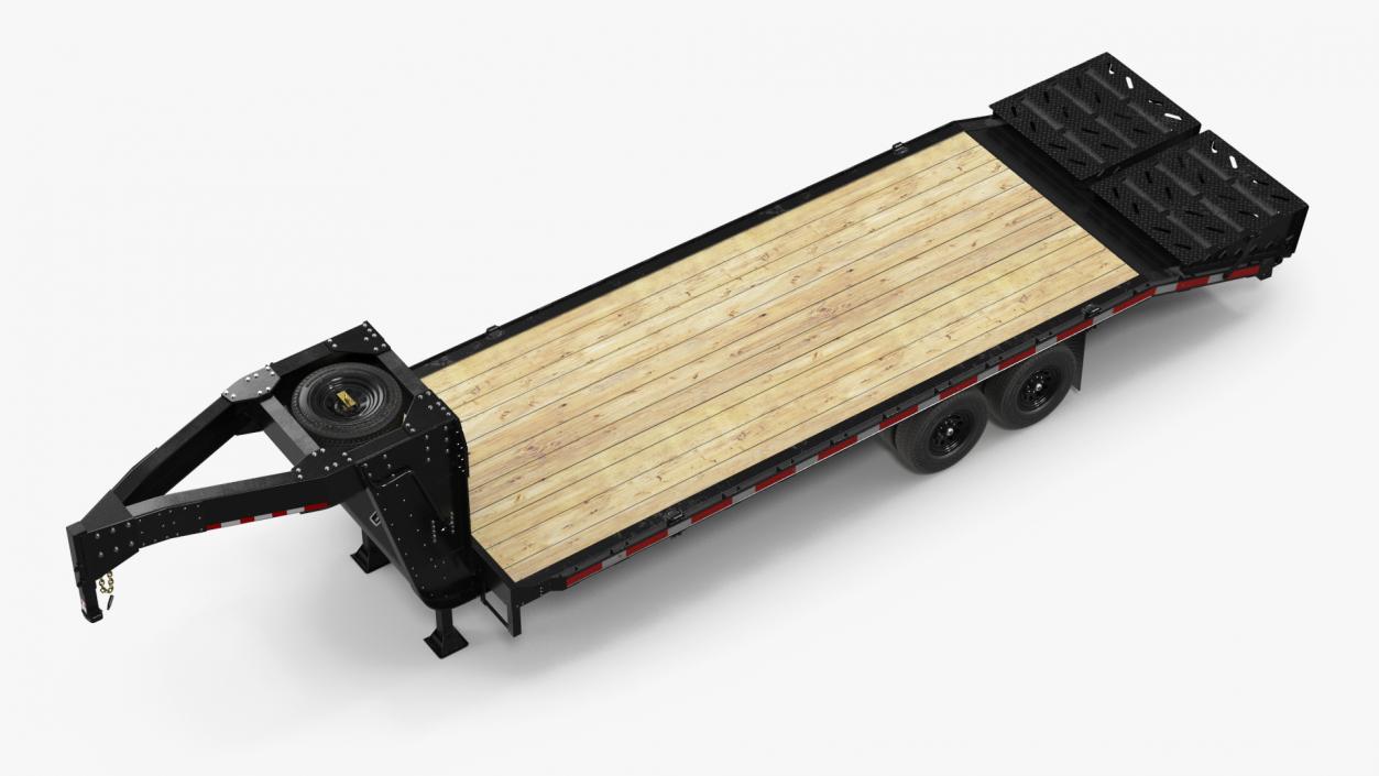 3D Gooseneck Hauler Pickup Trailer