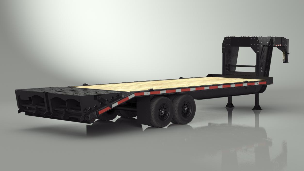 3D Gooseneck Hauler Pickup Trailer