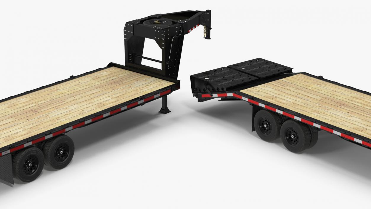 3D Gooseneck Hauler Pickup Trailer