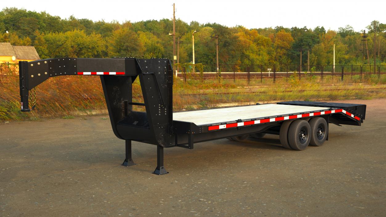 3D Gooseneck Hauler Pickup Trailer