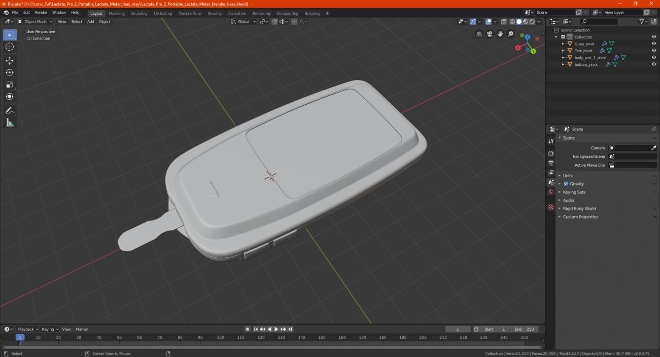 Portable Lactate Meter 3D