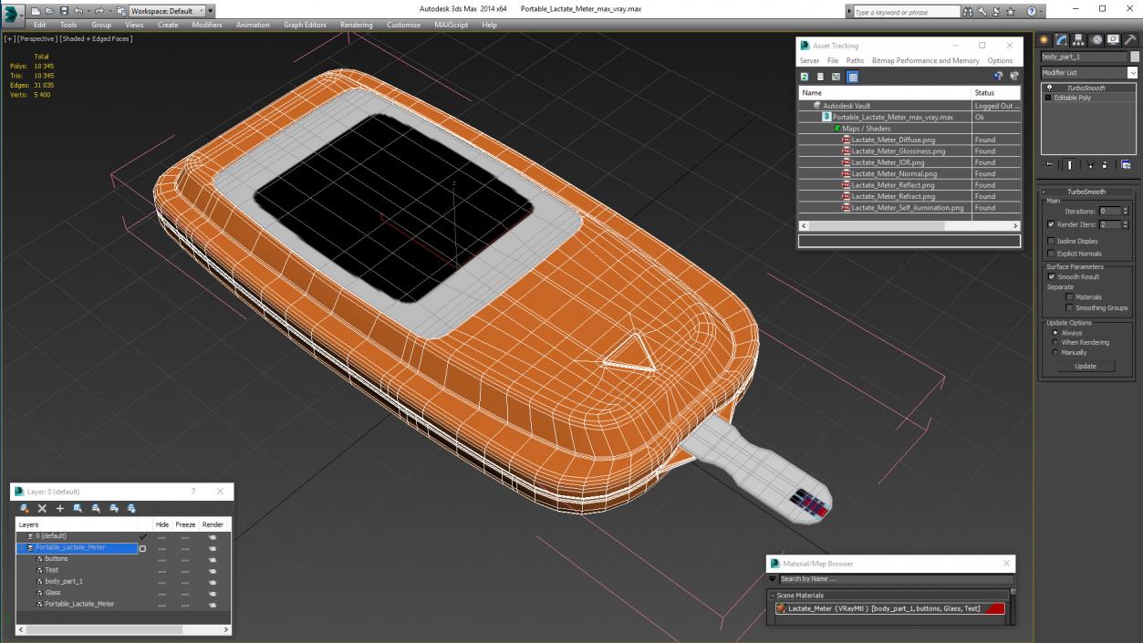 Portable Lactate Meter 3D