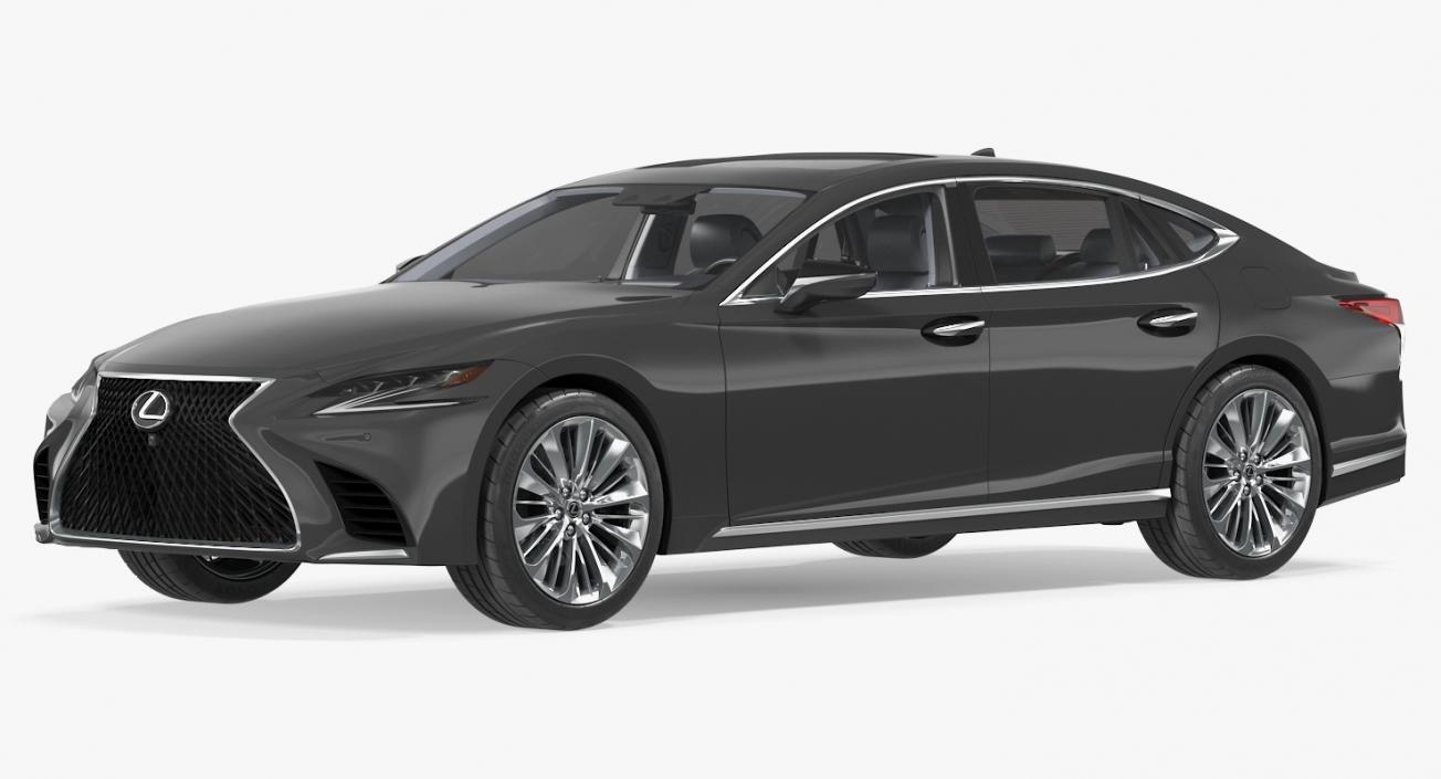 3D Lexus LS 500 2018 Simple Interior model