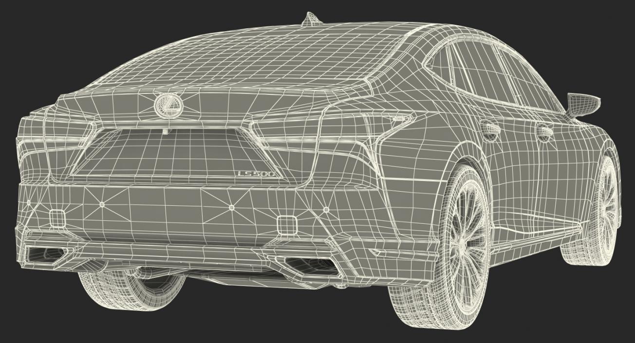 3D Lexus LS 500 2018 Simple Interior model