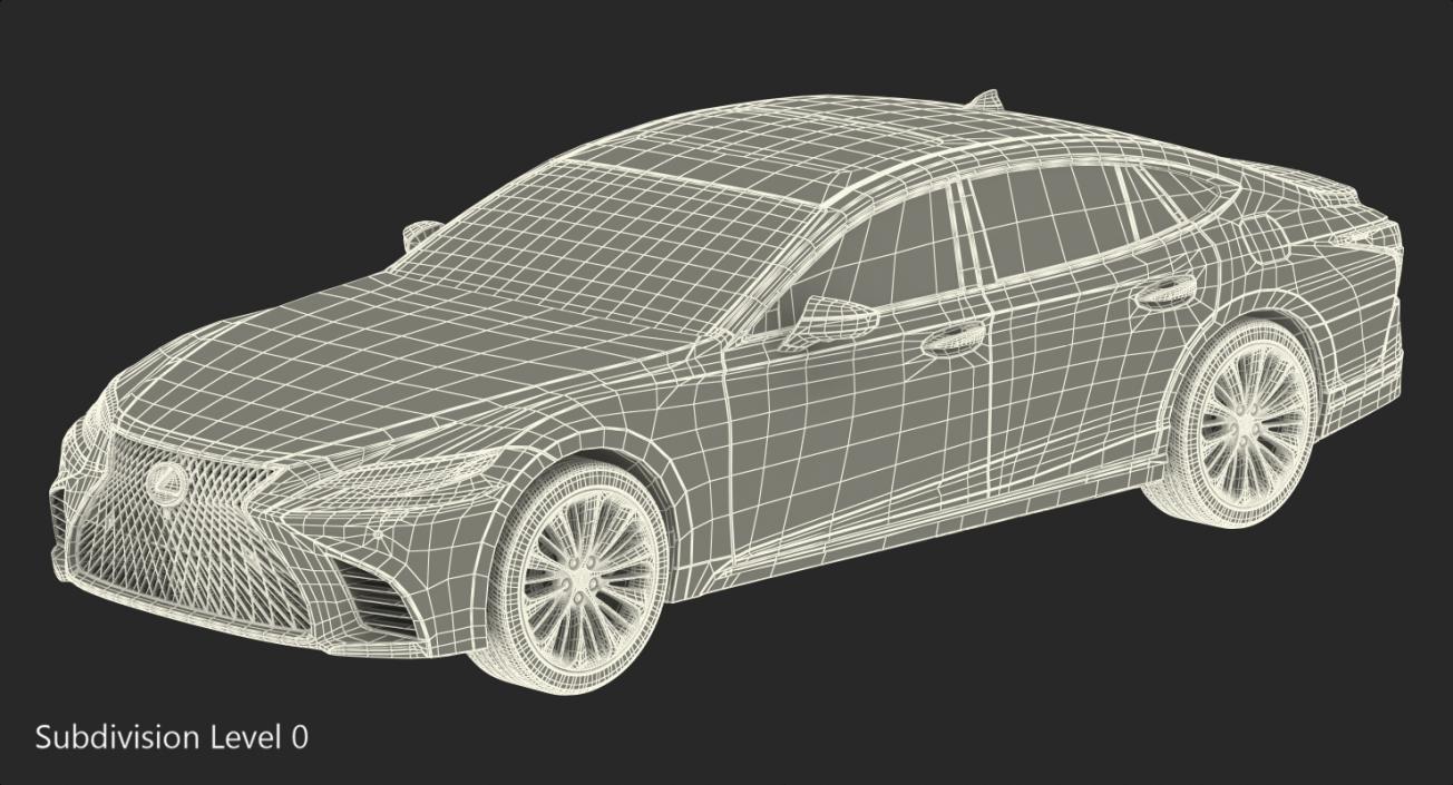 3D Lexus LS 500 2018 Simple Interior model