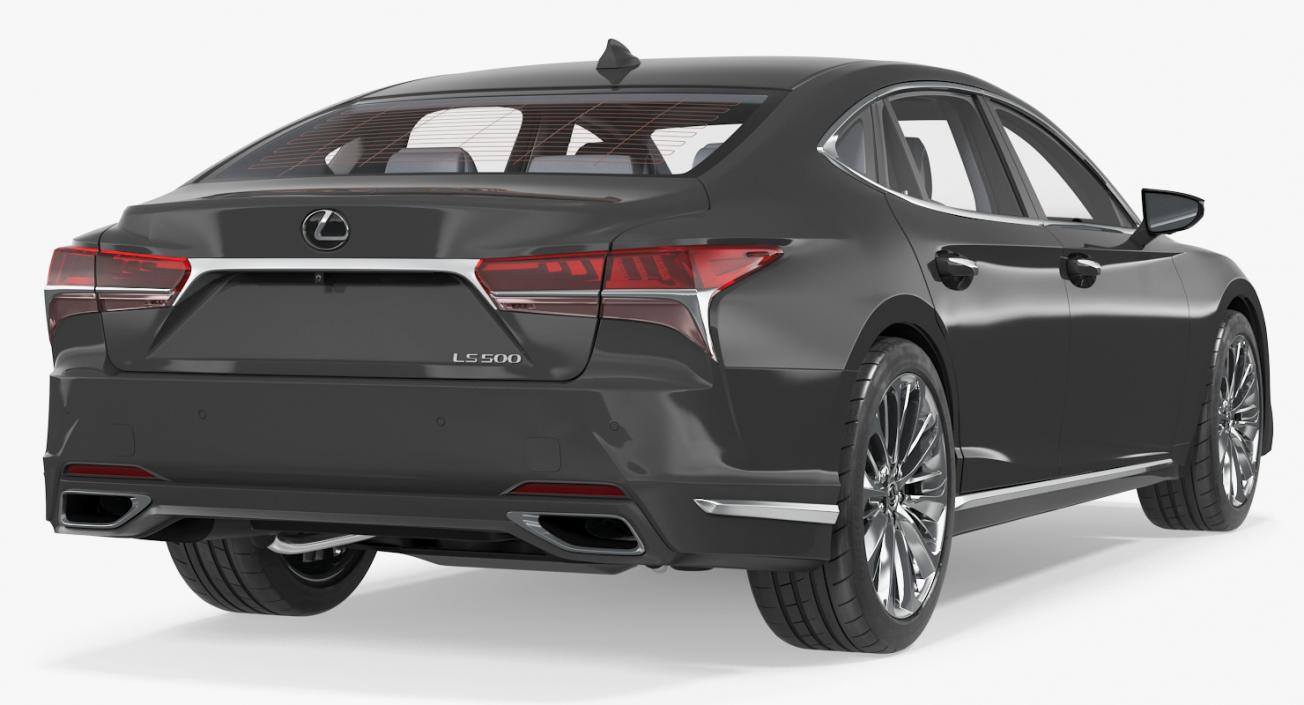 3D Lexus LS 500 2018 Simple Interior model