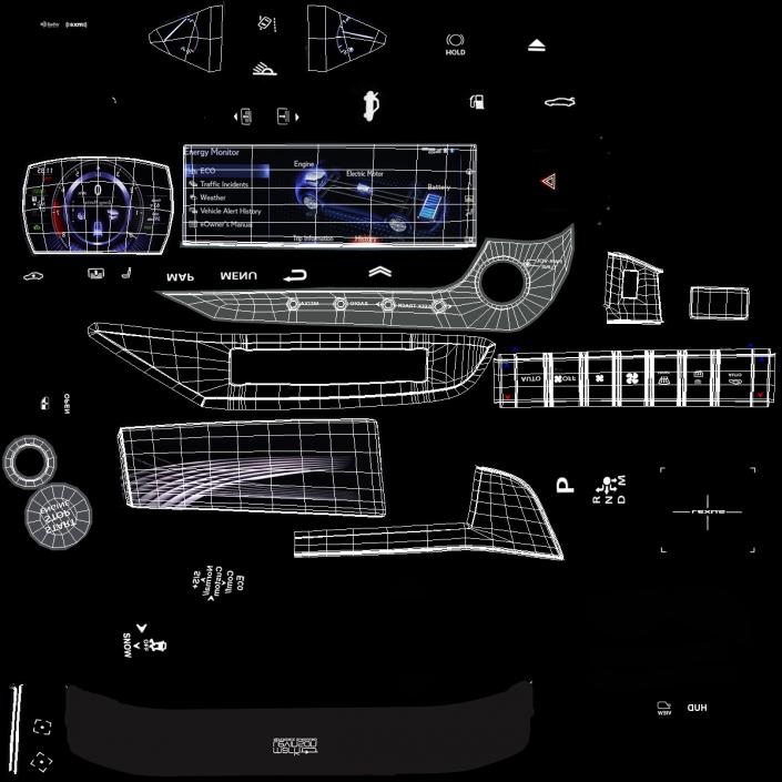 3D Lexus LS 500 2018 Simple Interior model