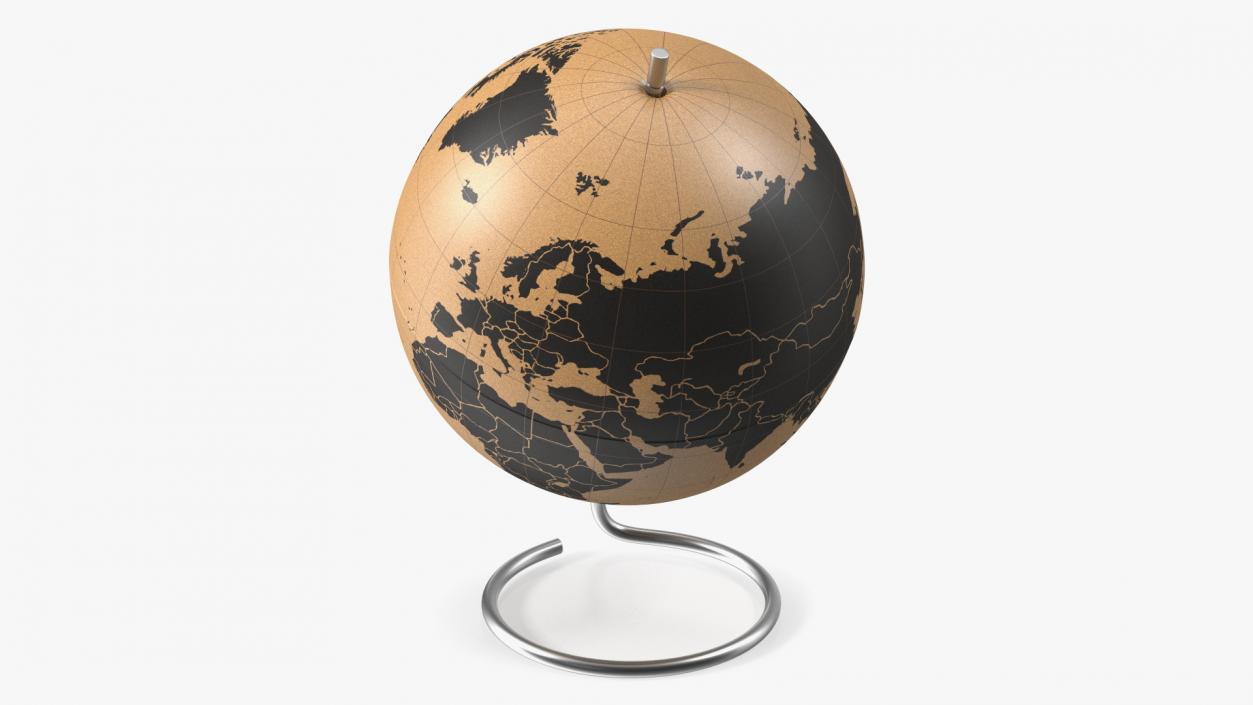 3D World Travel Cork Globe model