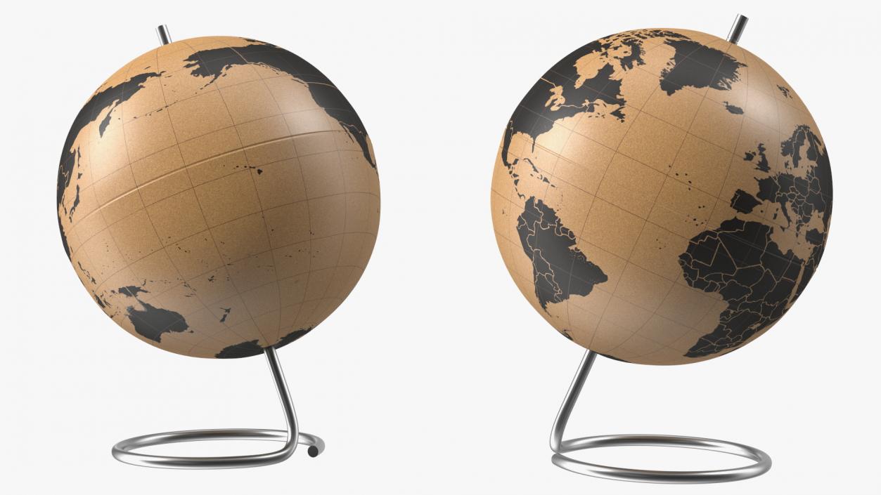 3D World Travel Cork Globe model