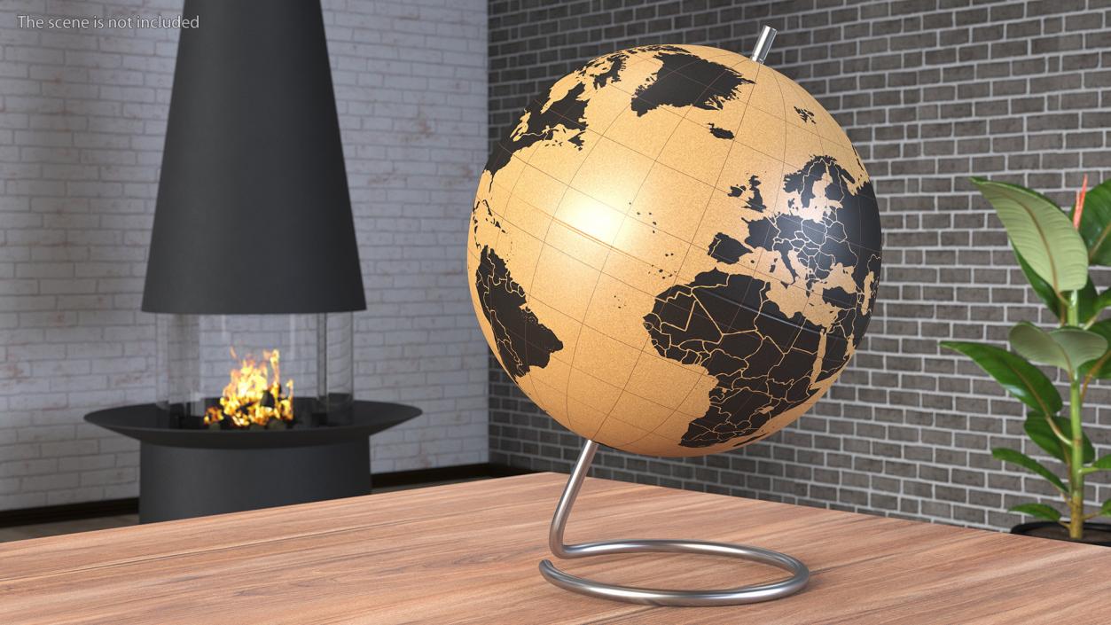 3D World Travel Cork Globe model