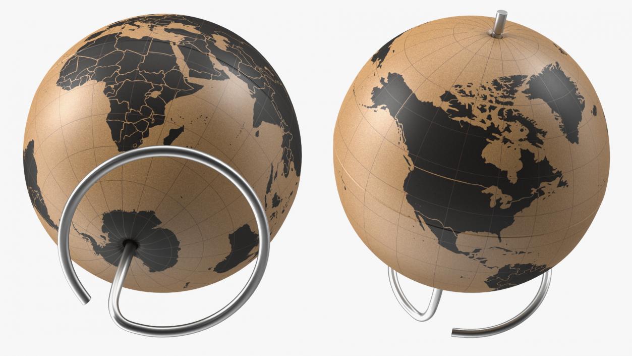 3D World Travel Cork Globe model