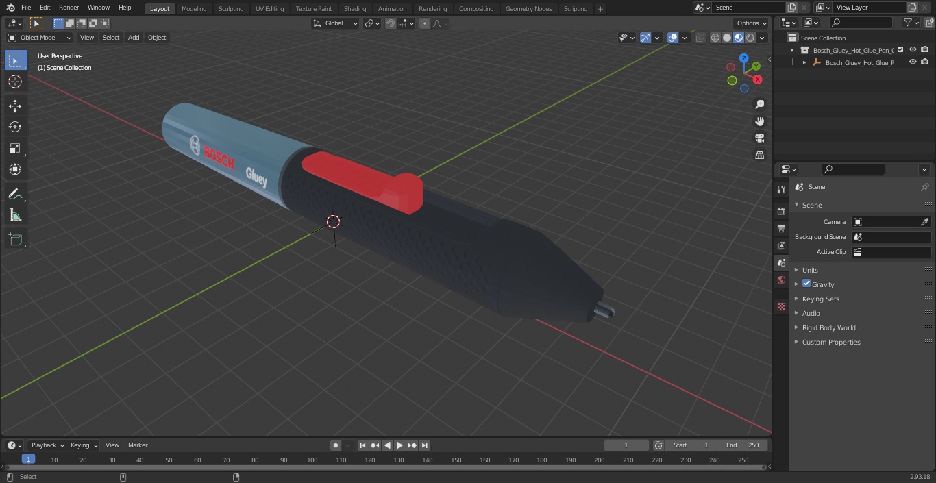 Bosch Gluey Hot Glue Pen 3D model