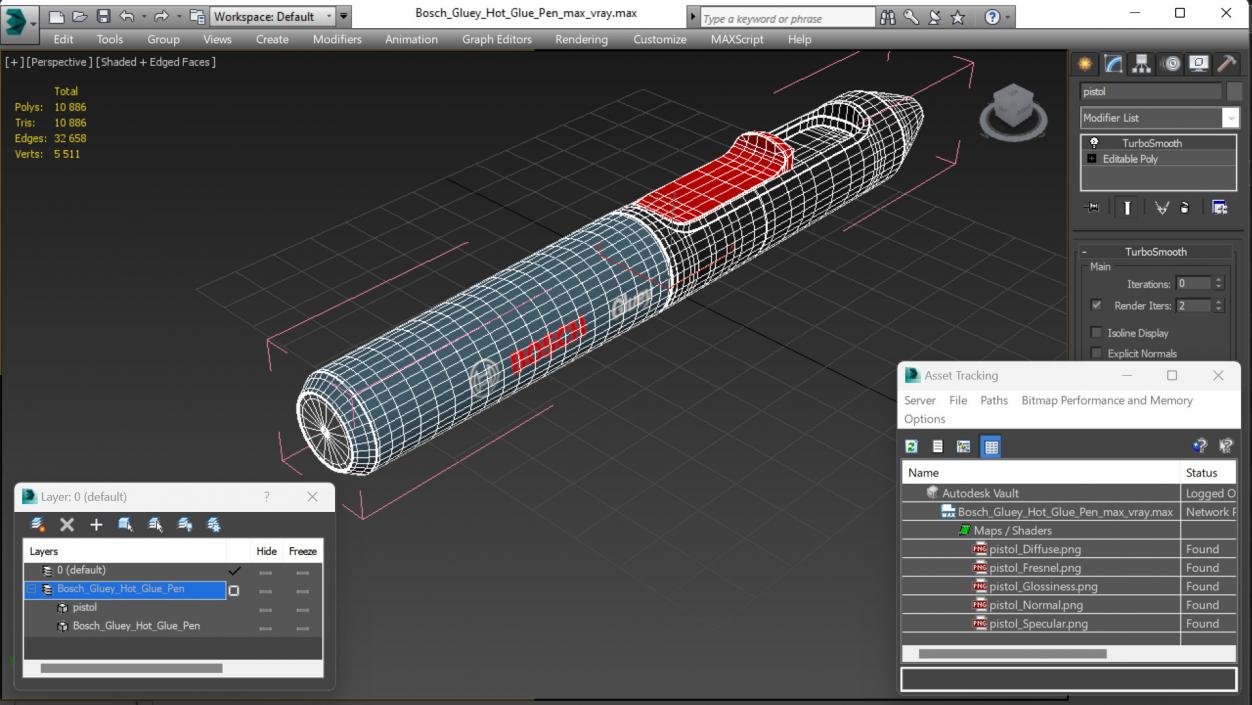 Bosch Gluey Hot Glue Pen 3D model