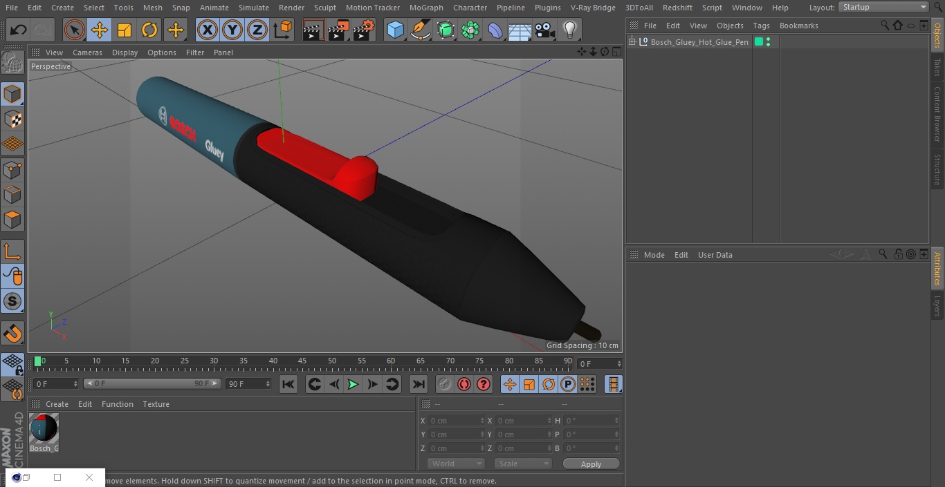 Bosch Gluey Hot Glue Pen 3D model