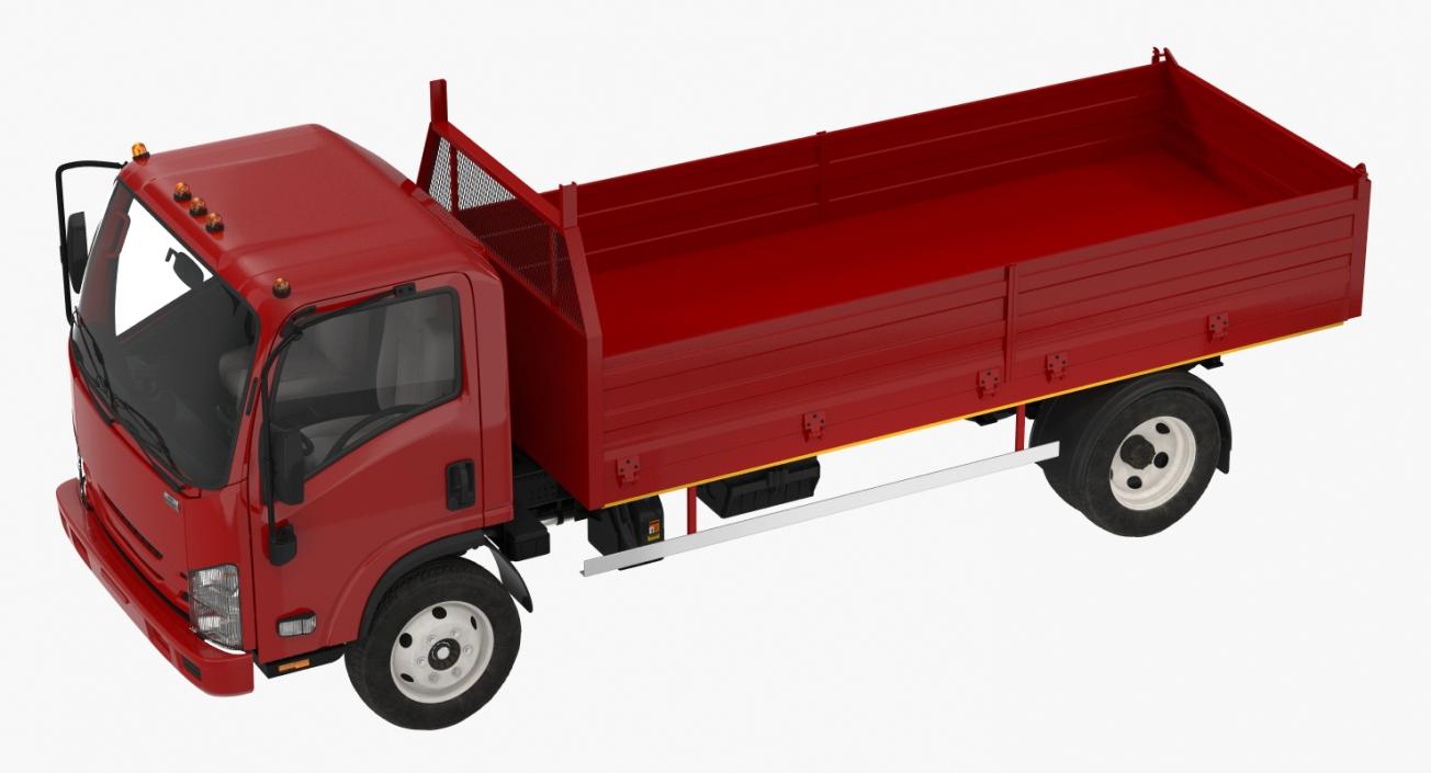 3D Dropside Truck Generic Simple Interior model