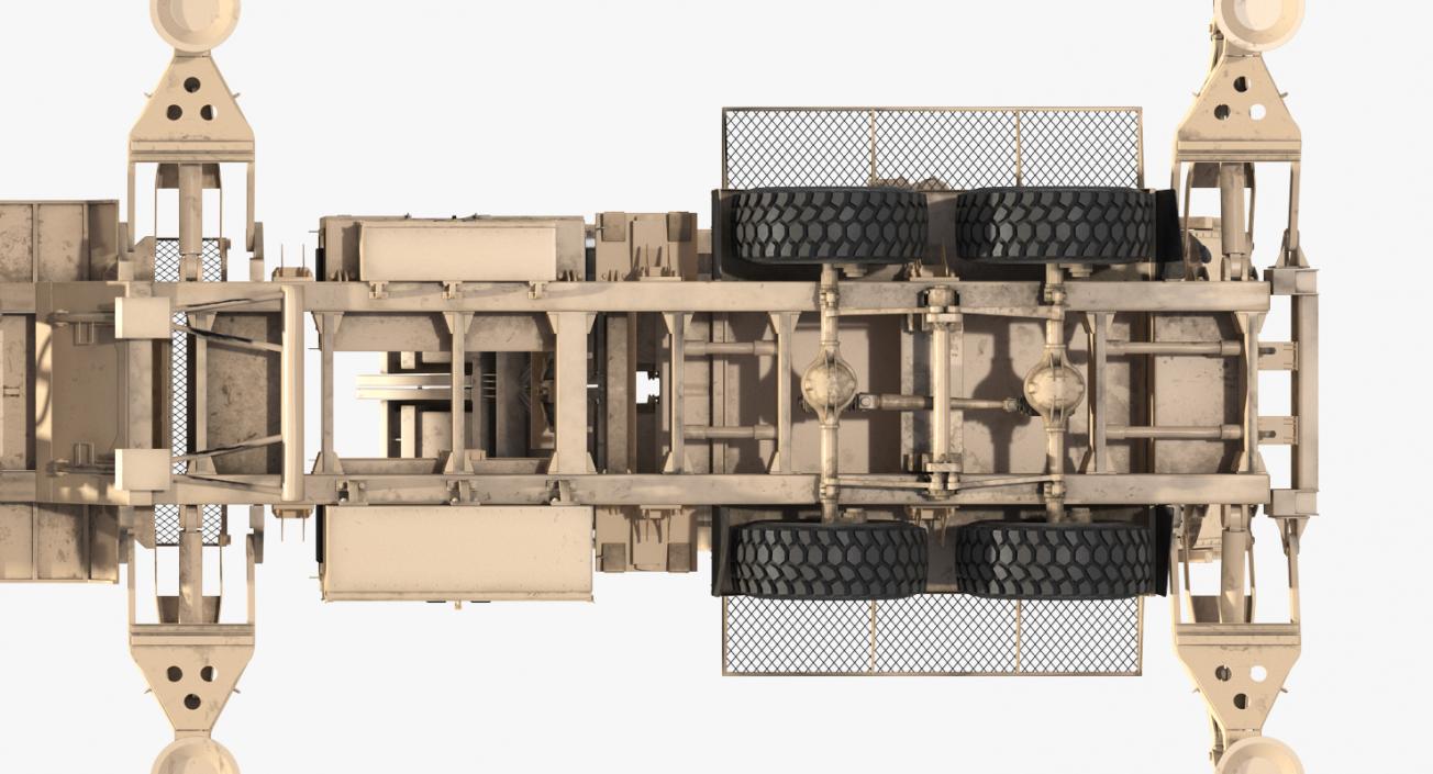 MIM-104 Patriot Surface to Air Missile SAM Sand Rigged 3D model