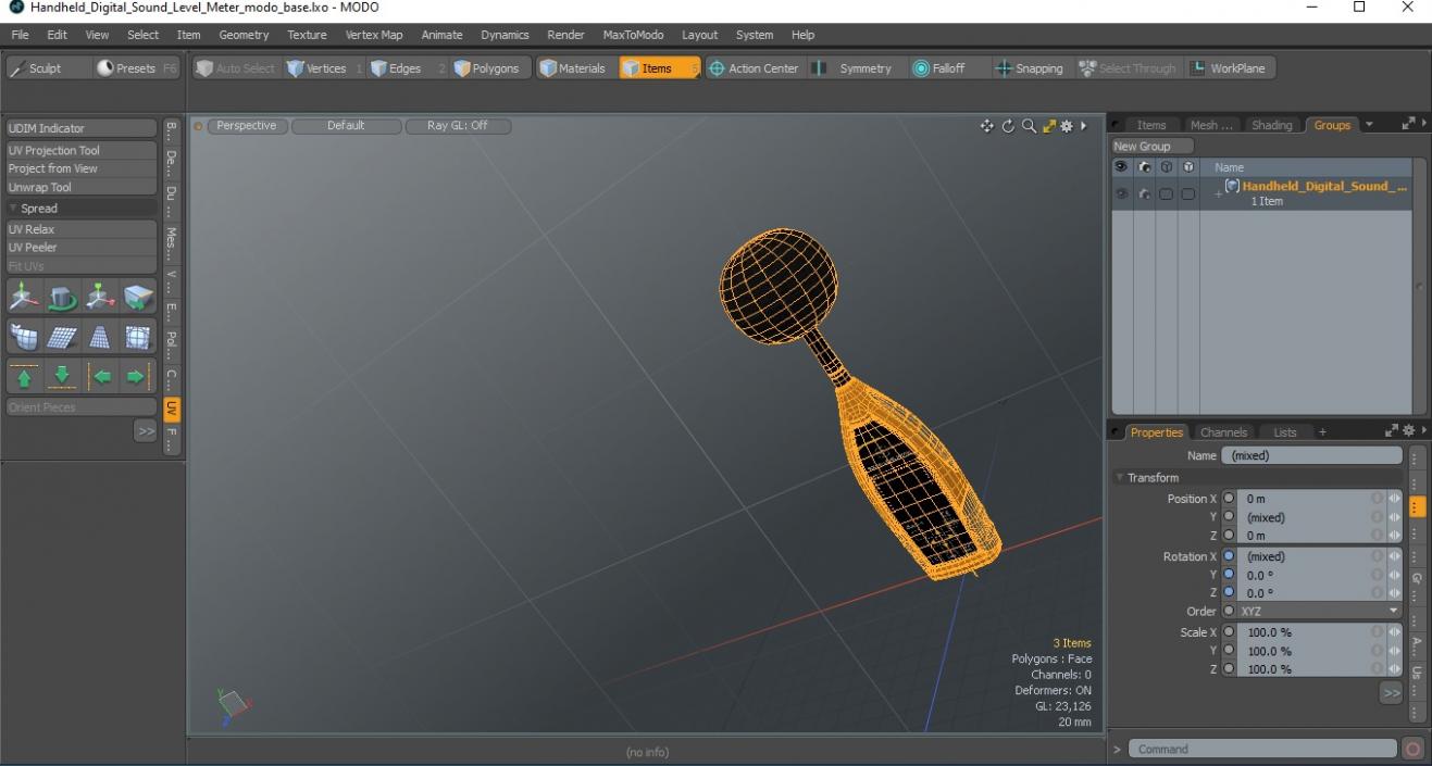 Handheld Digital Sound Level Meter 3D model