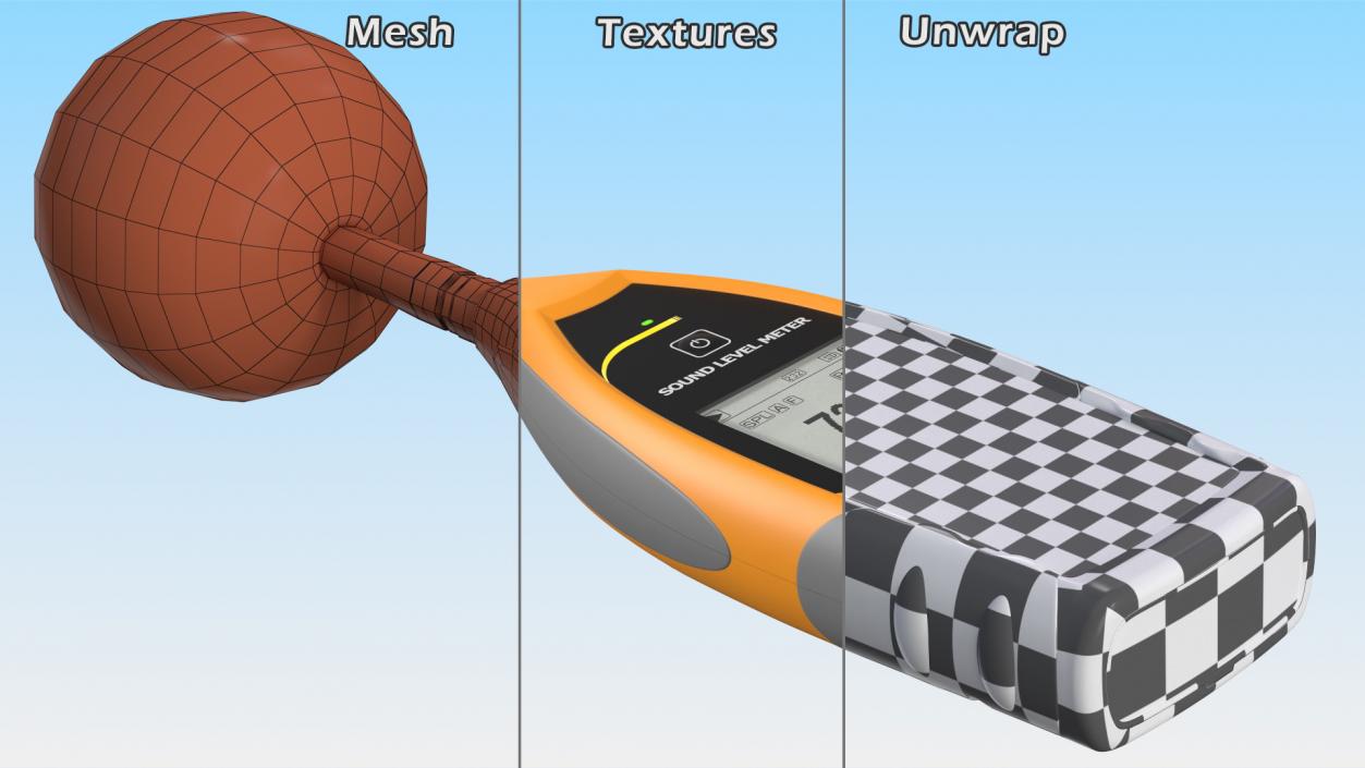 Handheld Digital Sound Level Meter 3D model