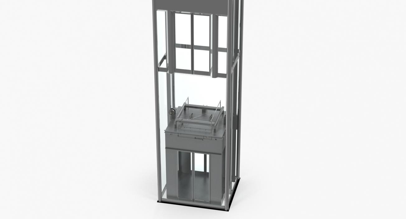 Panoramic Glass Elevator 3D model