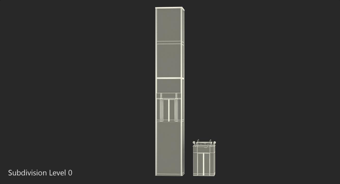 Panoramic Glass Elevator 3D model