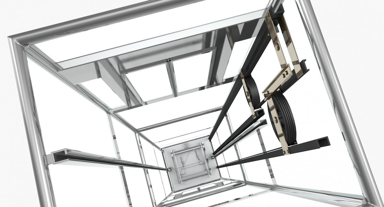 Panoramic Glass Elevator 3D model