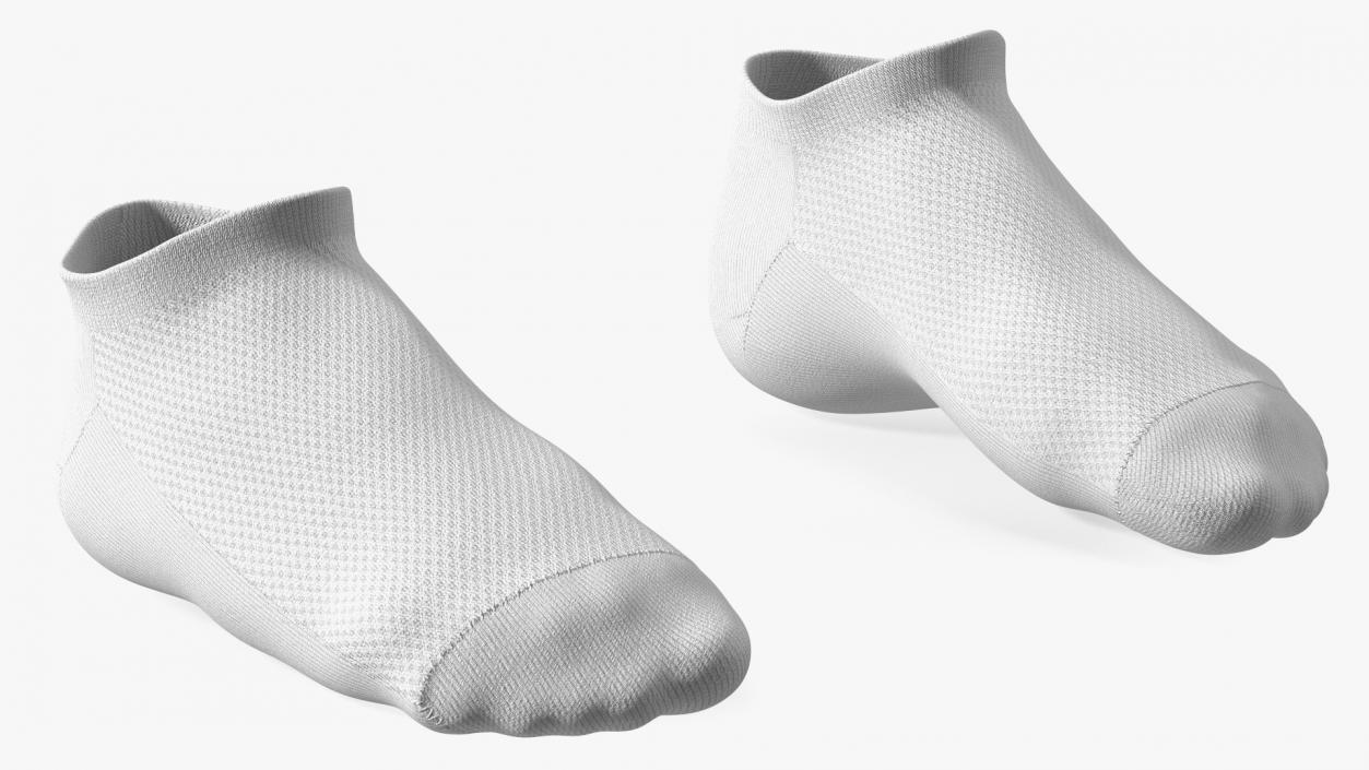 3D Socks Grey on The Foot Standing