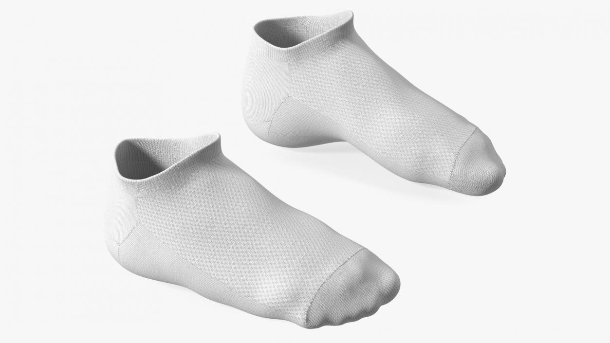 3D Socks Grey on The Foot Standing