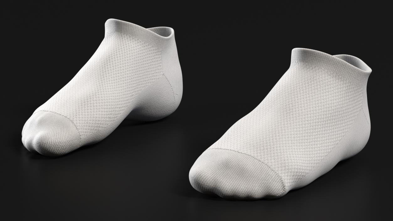 3D Socks Grey on The Foot Standing