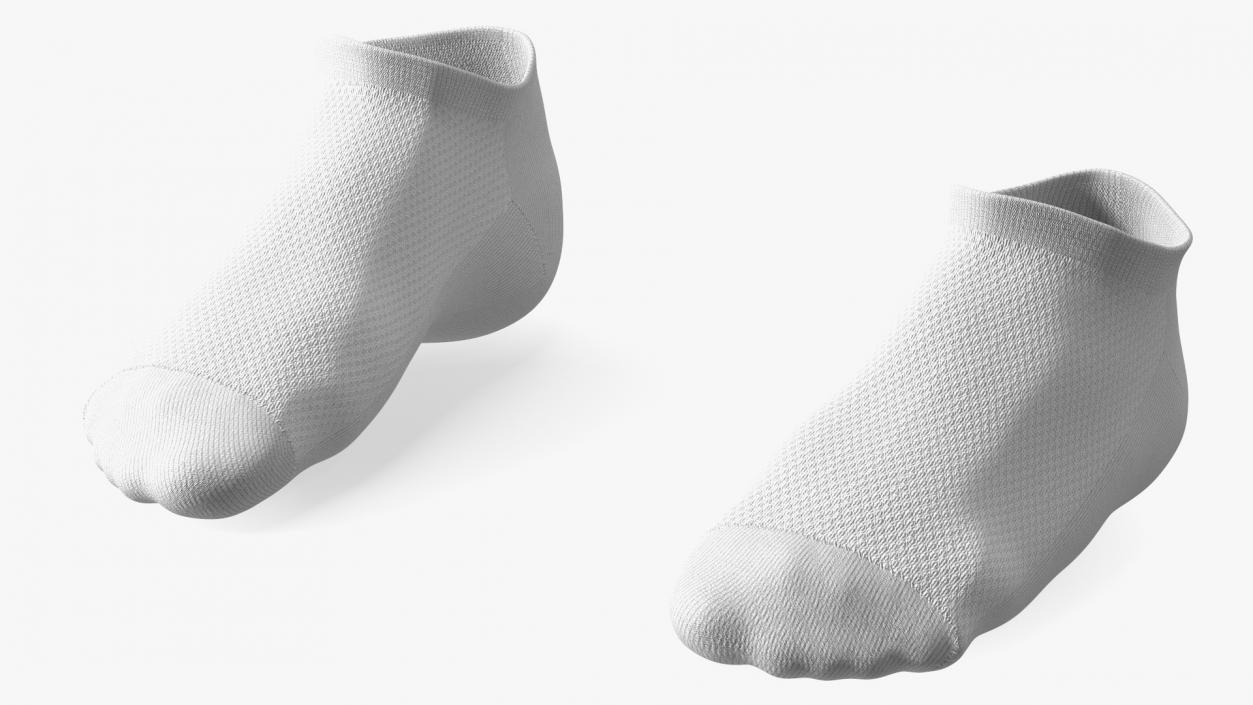 3D Socks Grey on The Foot Standing