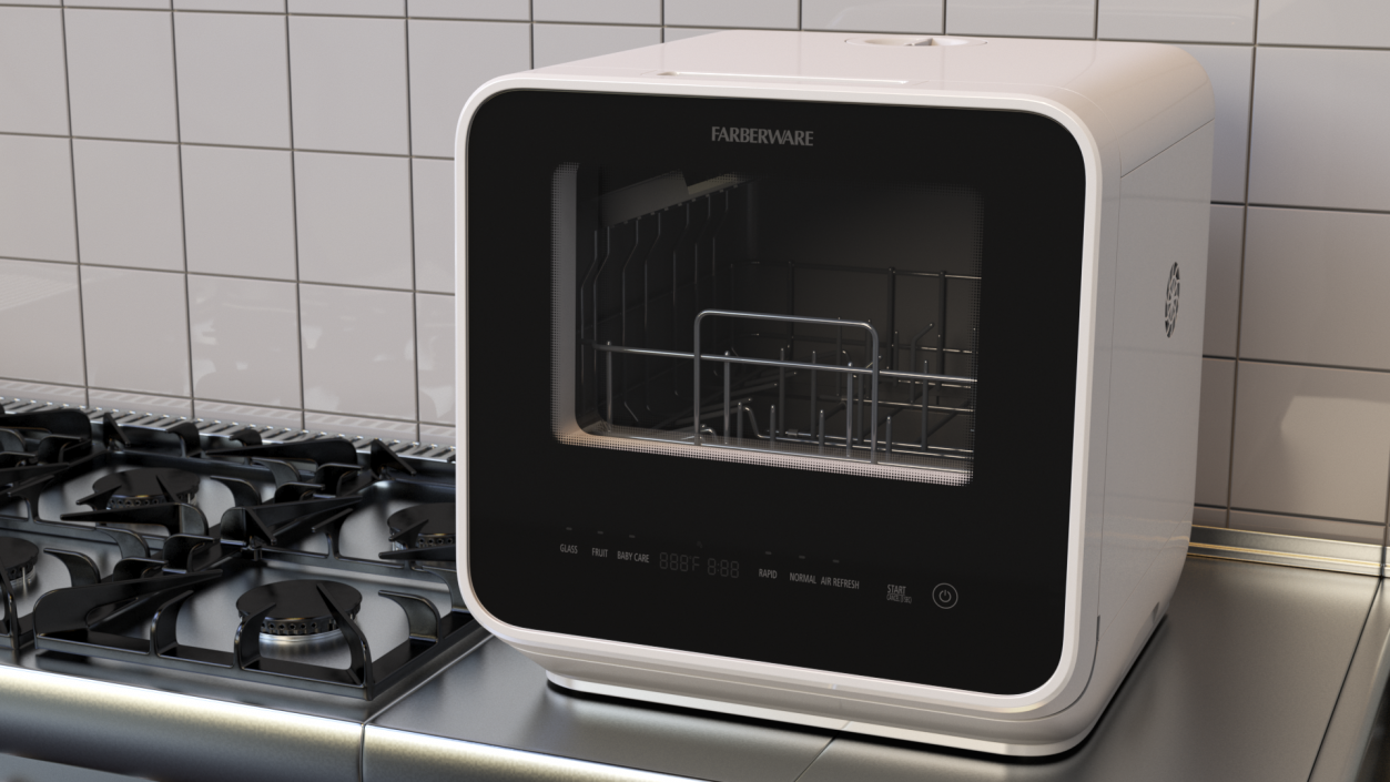 3D Countertop Portable Dishwasher Farberware