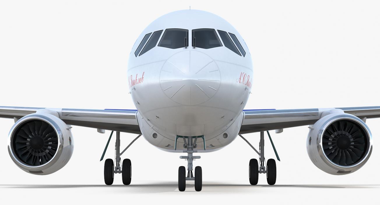 3D Twinjet Airliner MC-21 200 Rigged model