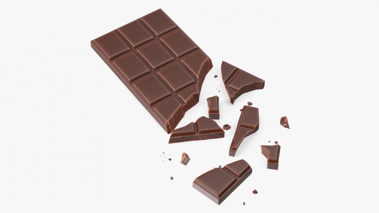 3D Milk Chocolate Crushed Bar