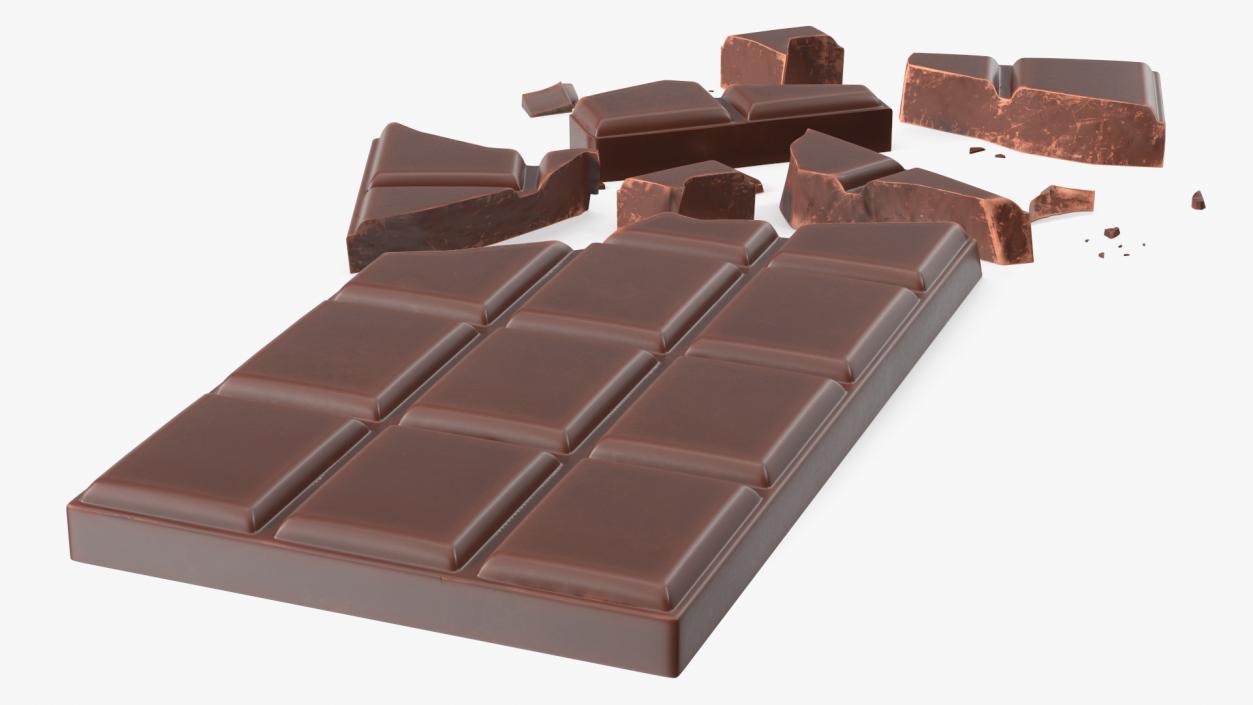 3D Milk Chocolate Crushed Bar