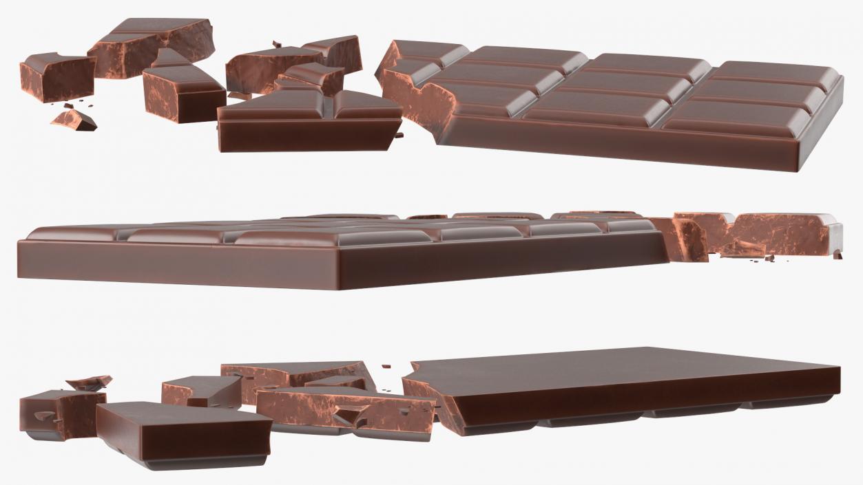 3D Milk Chocolate Crushed Bar