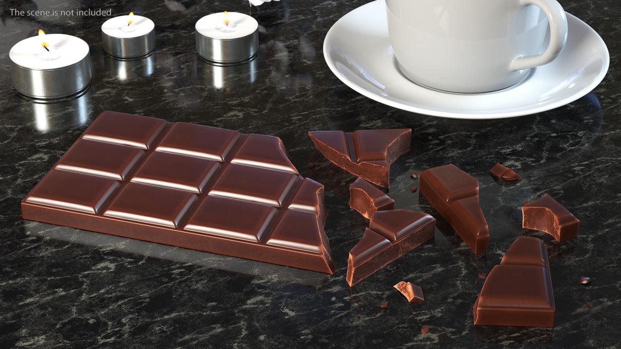 3D Milk Chocolate Crushed Bar