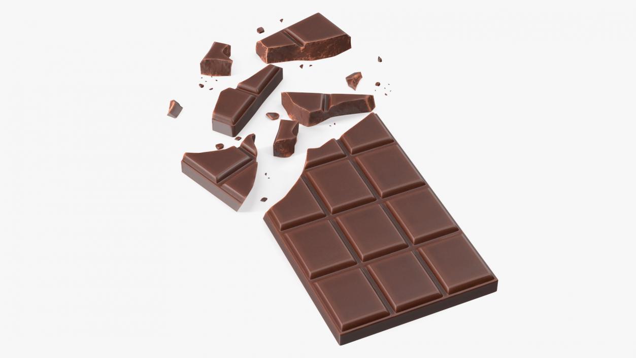 3D Milk Chocolate Crushed Bar