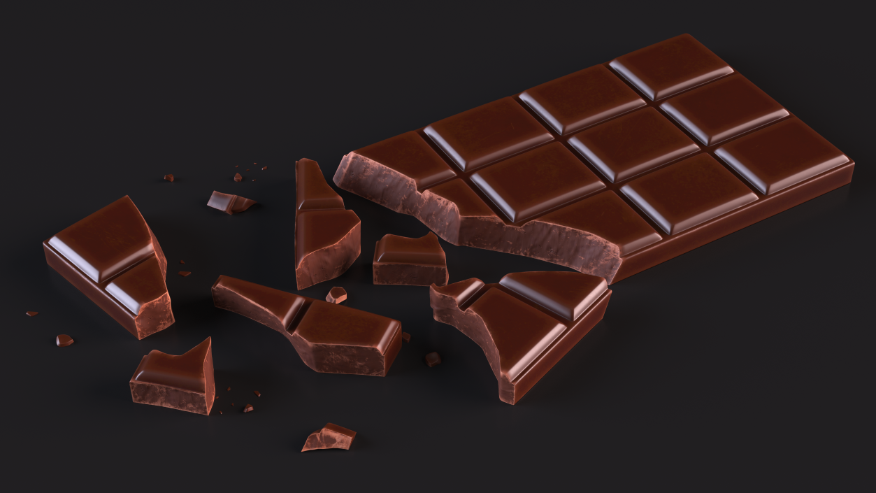 3D Milk Chocolate Crushed Bar