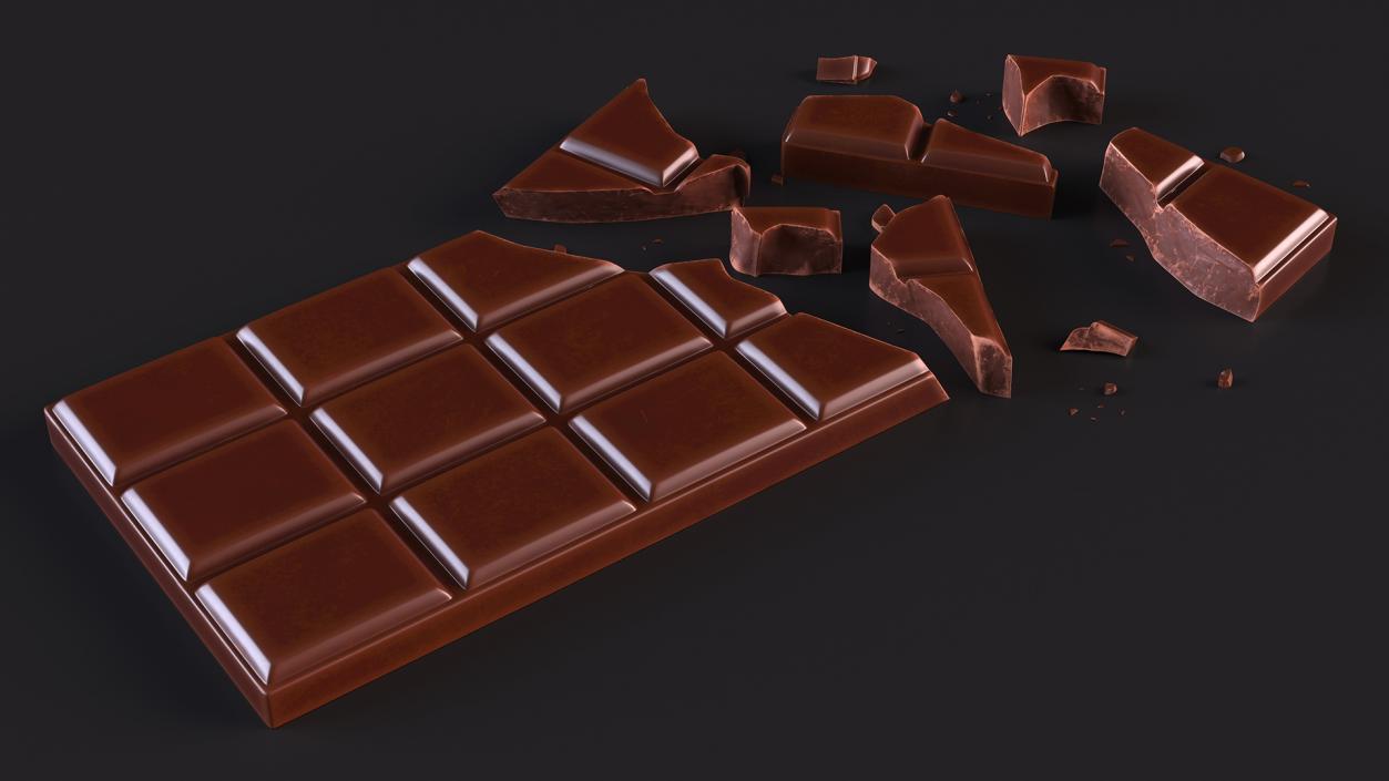 3D Milk Chocolate Crushed Bar