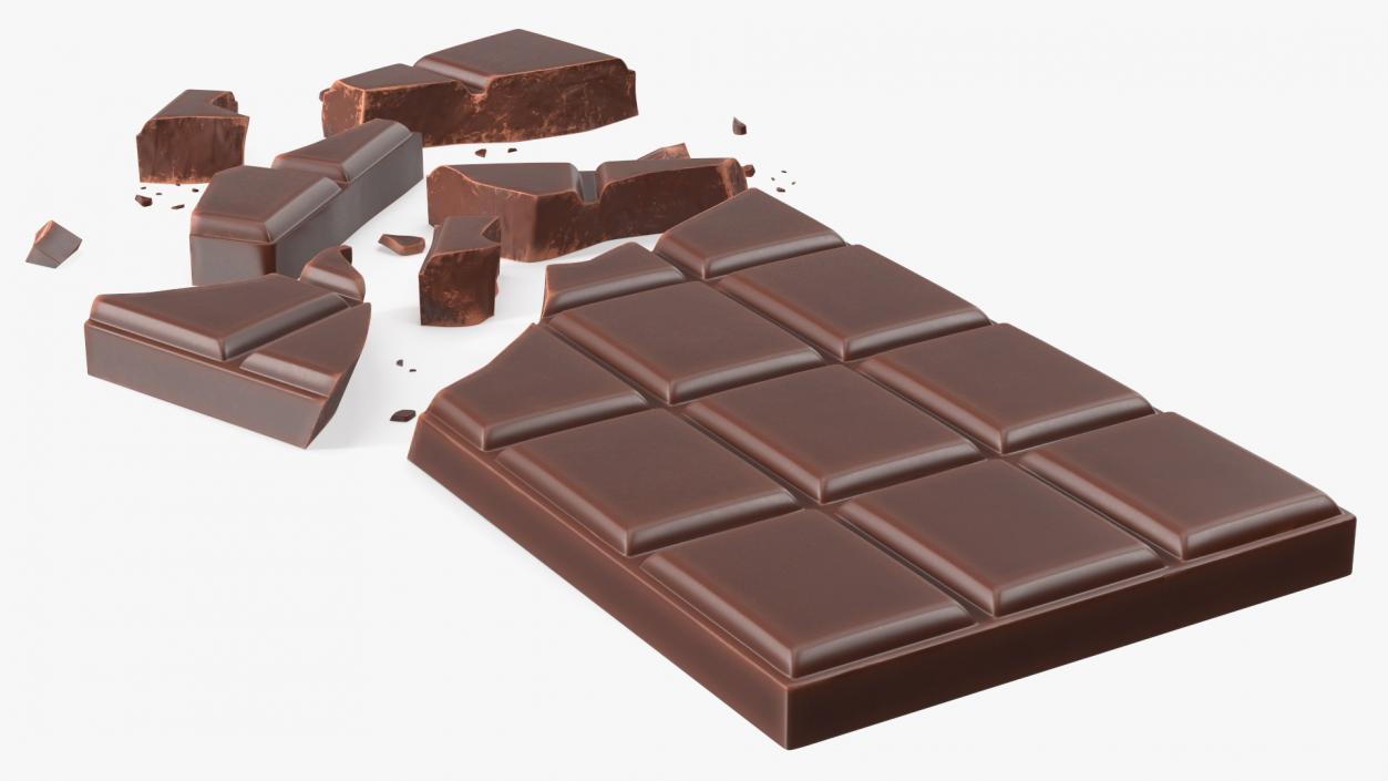 3D Milk Chocolate Crushed Bar